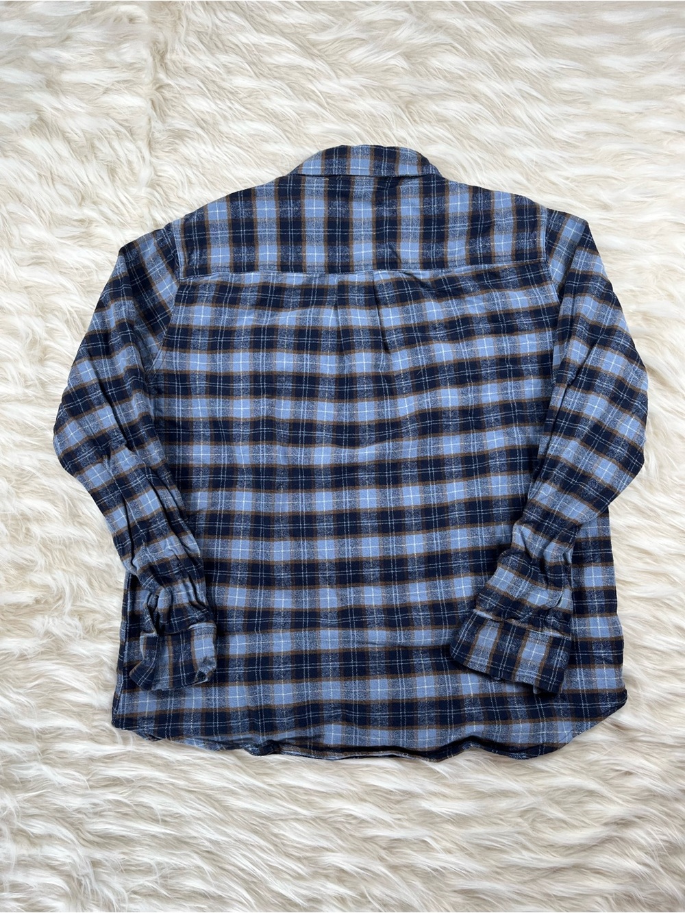 Telluride Western Shirt Men's L Blue Plaid - Picture 4 of 5
